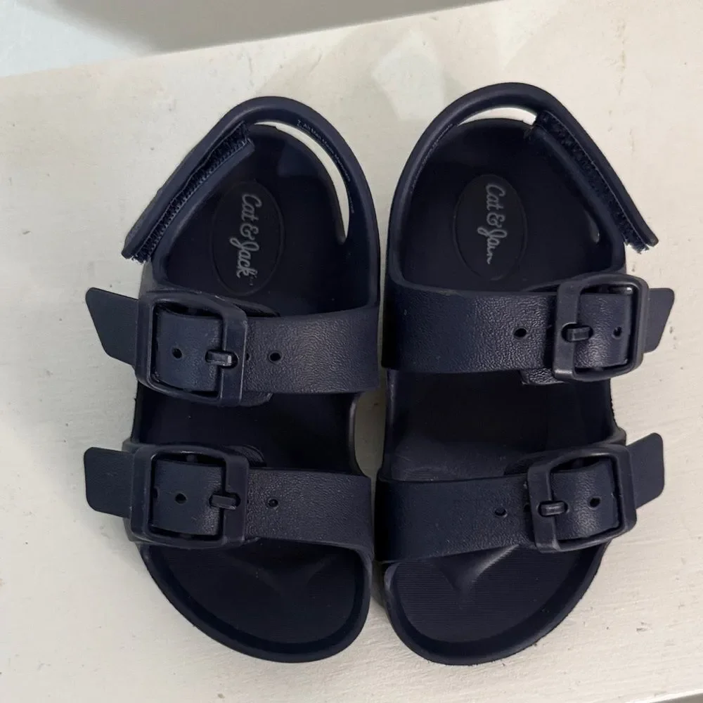 Cat & Jack Dark Blue Kids Sandals- toddler 7